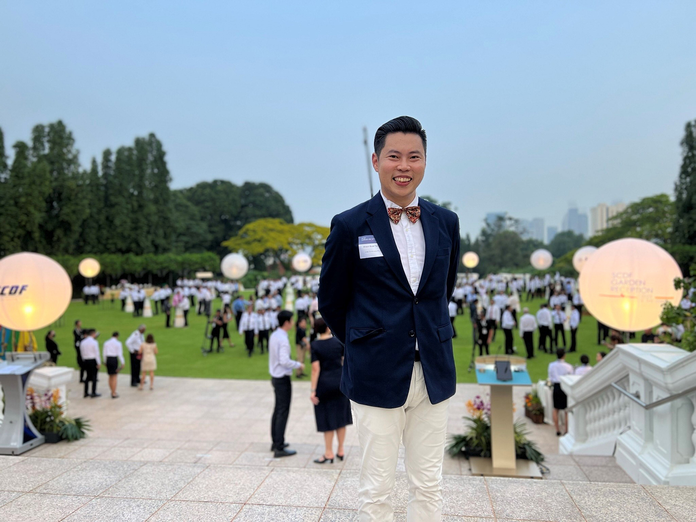 SGT2 (NS) Shawn Quek Tze Kuan at an SCDF event.