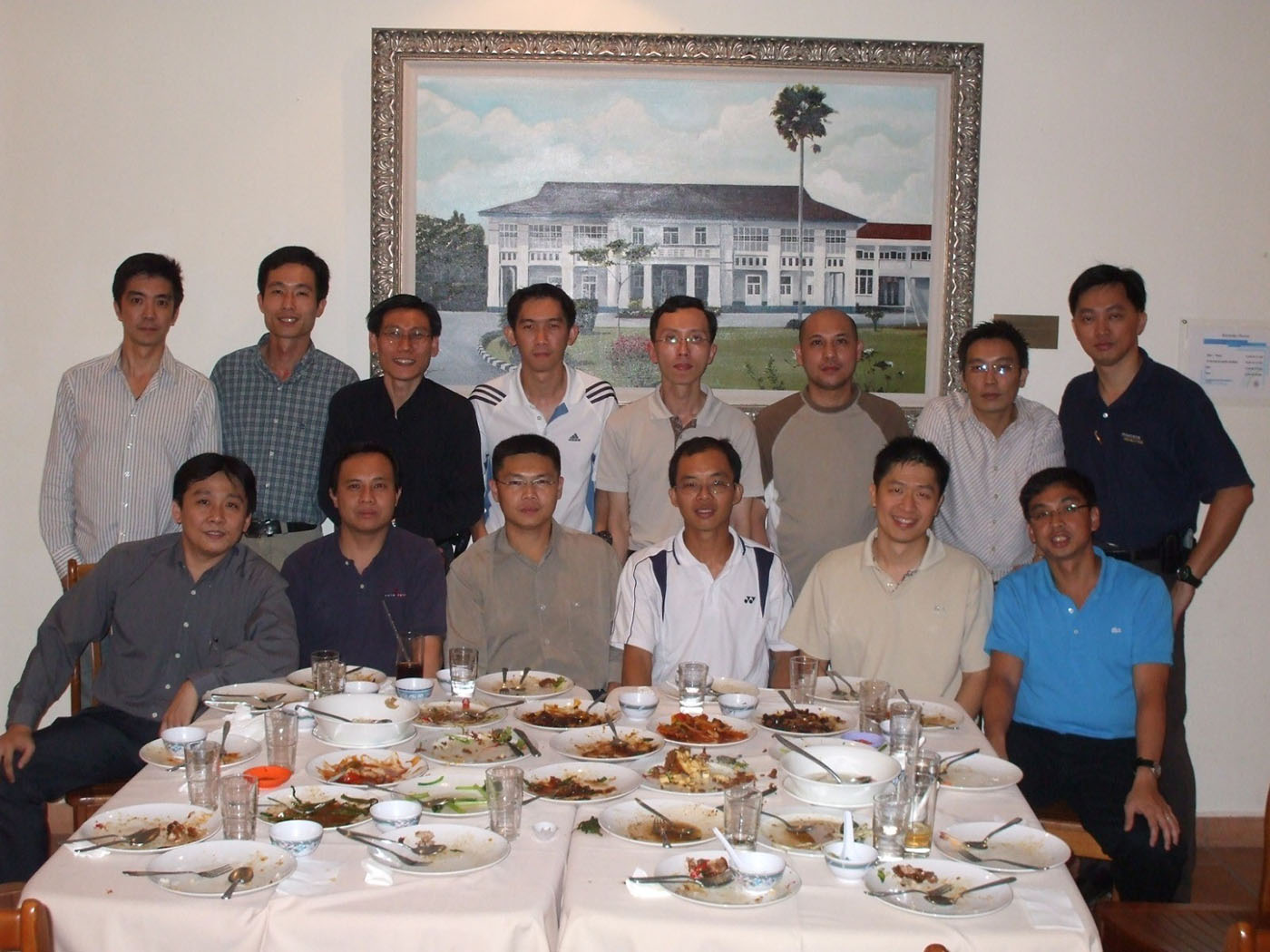 DAC (NS) Lim Kok Hwa (in light blue) with his squad mates from the Singapore Police Force.