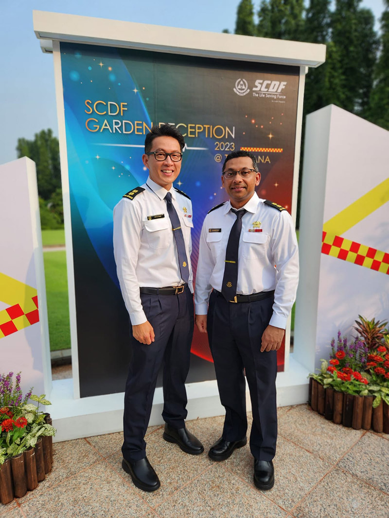 Bryan with his mentor LTC (NS) Muhammad Faizal Bin Abdul Kadir (right).