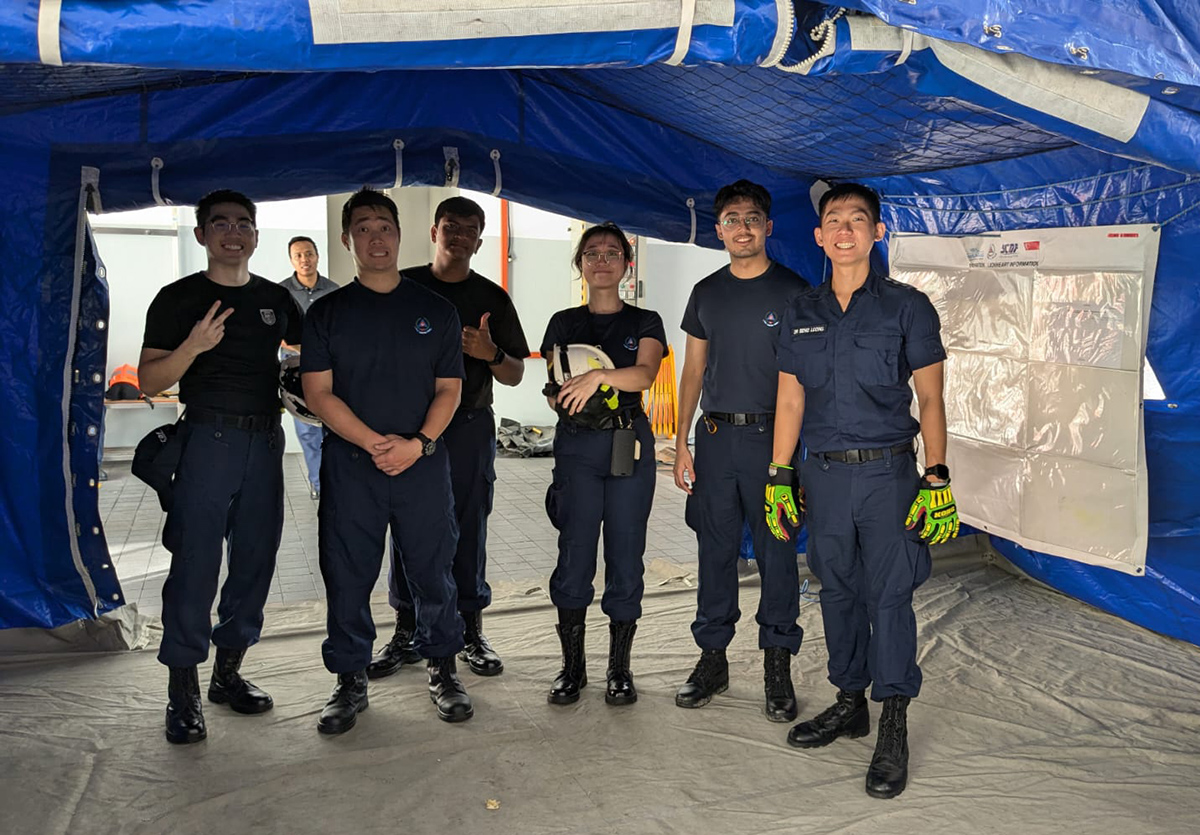 The medical team during a training session on 9 January 2025 at Paya Lebar Fire Station.