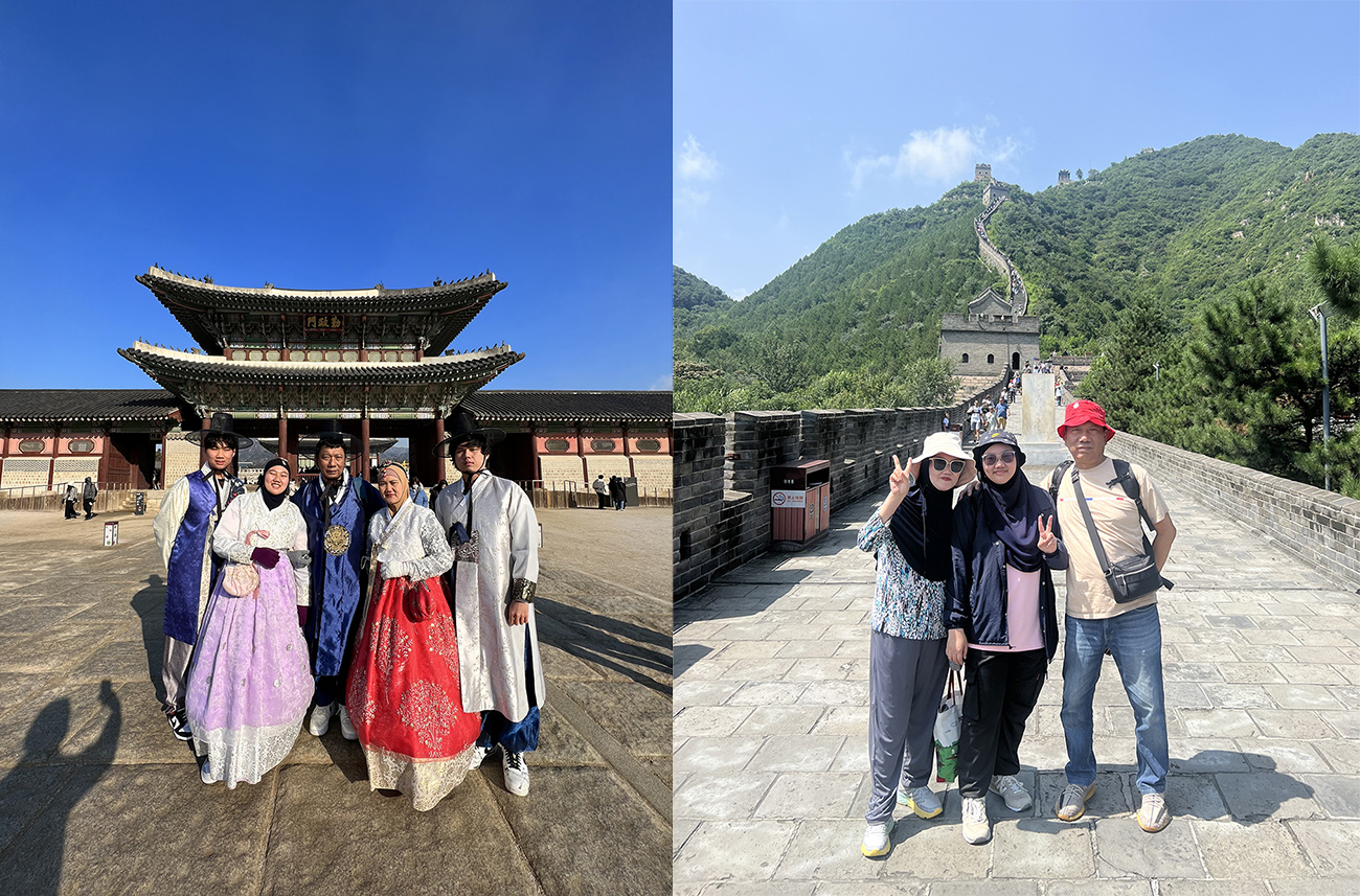 In his new chapter of life, Azmi found joy in shared journeys with his family — from donning the hanbok in South Korea to hiking the Great Wall.
