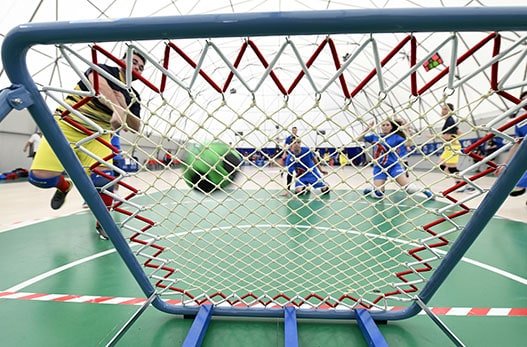 Image of team at Tchoukball practice