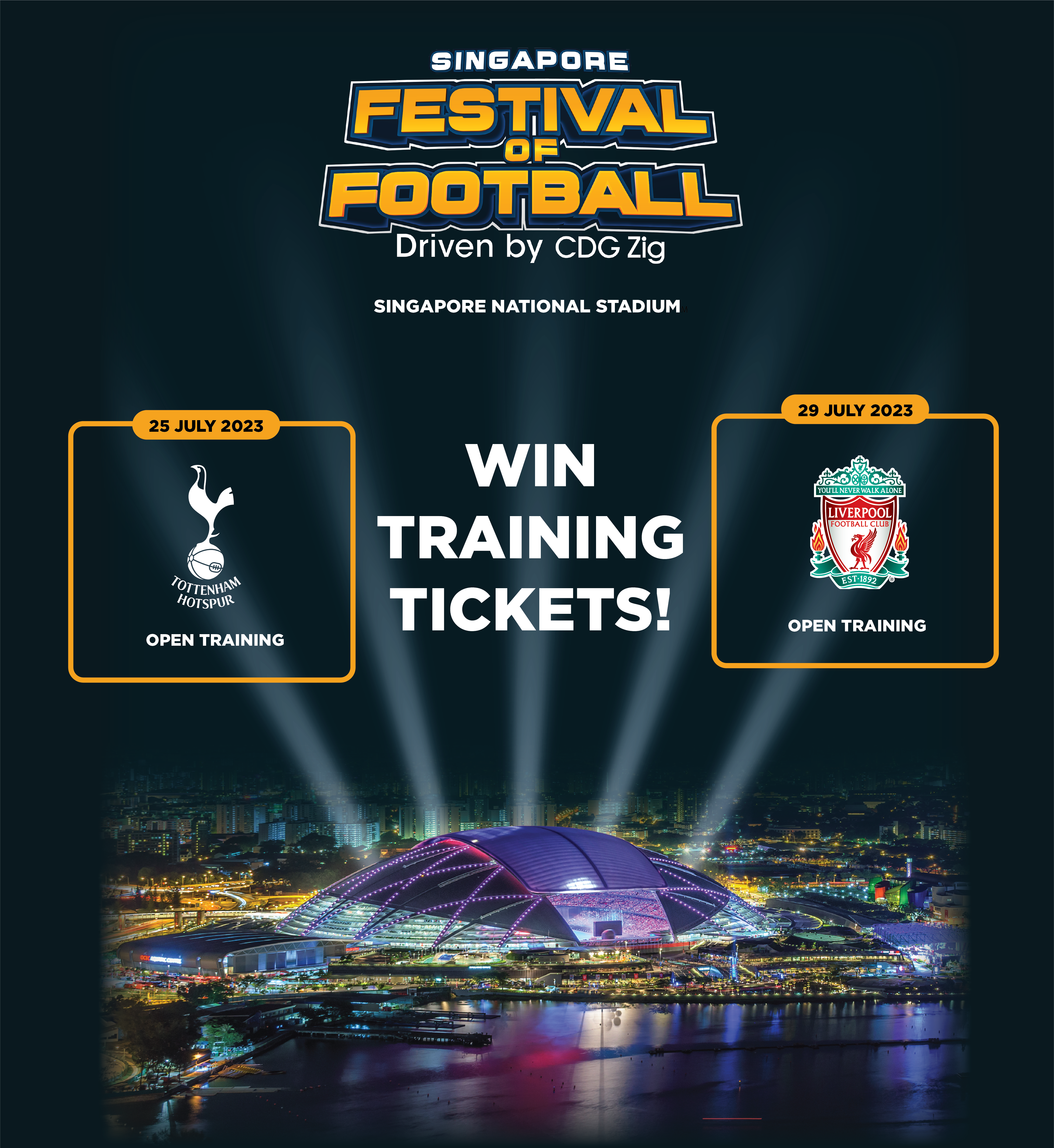 Liverpool FC and Tottenham Hotspur Open Training Sessions Giveaway SFOF Giveaway Square