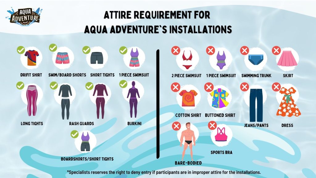 Aqua Adventure Aqua Adventure Attire Requirement Updated