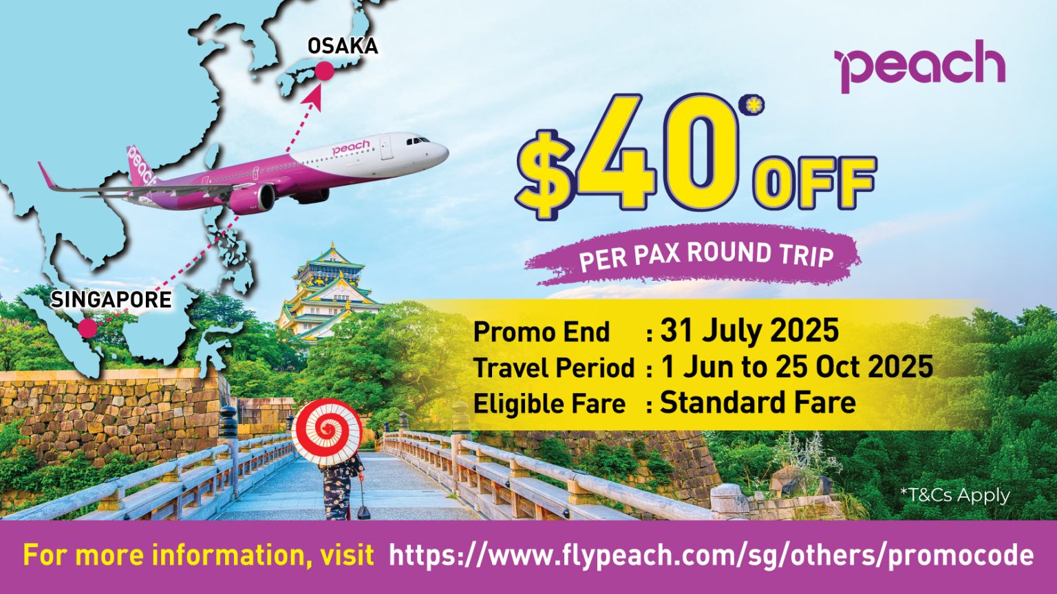Peach - Round trip to Osaka 1 Peach - Round trip to Osaka Peach 40 Discount 800x450 1