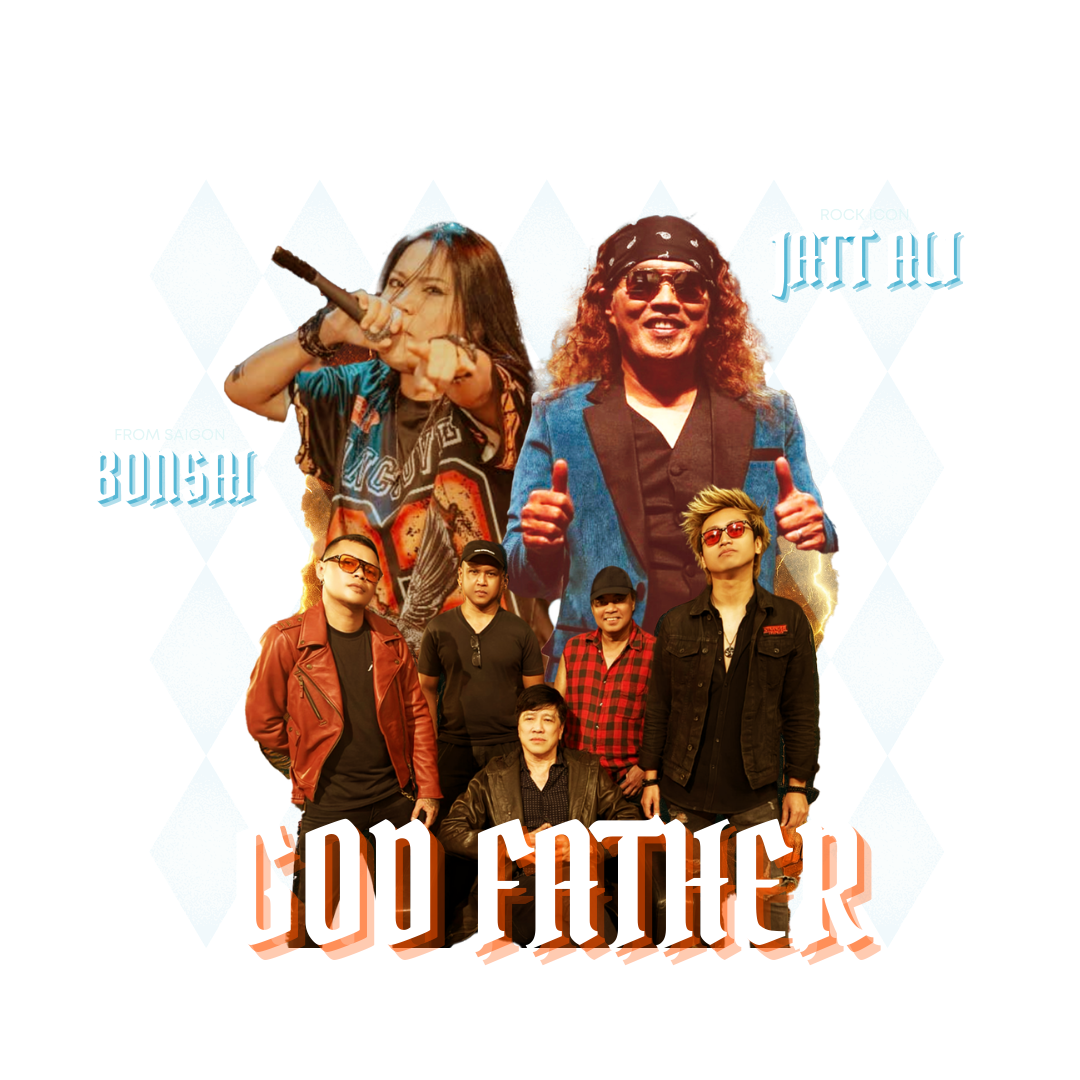 Oktober Fest Singapore 2025 live performance by God Father rock band featuring Jatt Ali from Bonsai.