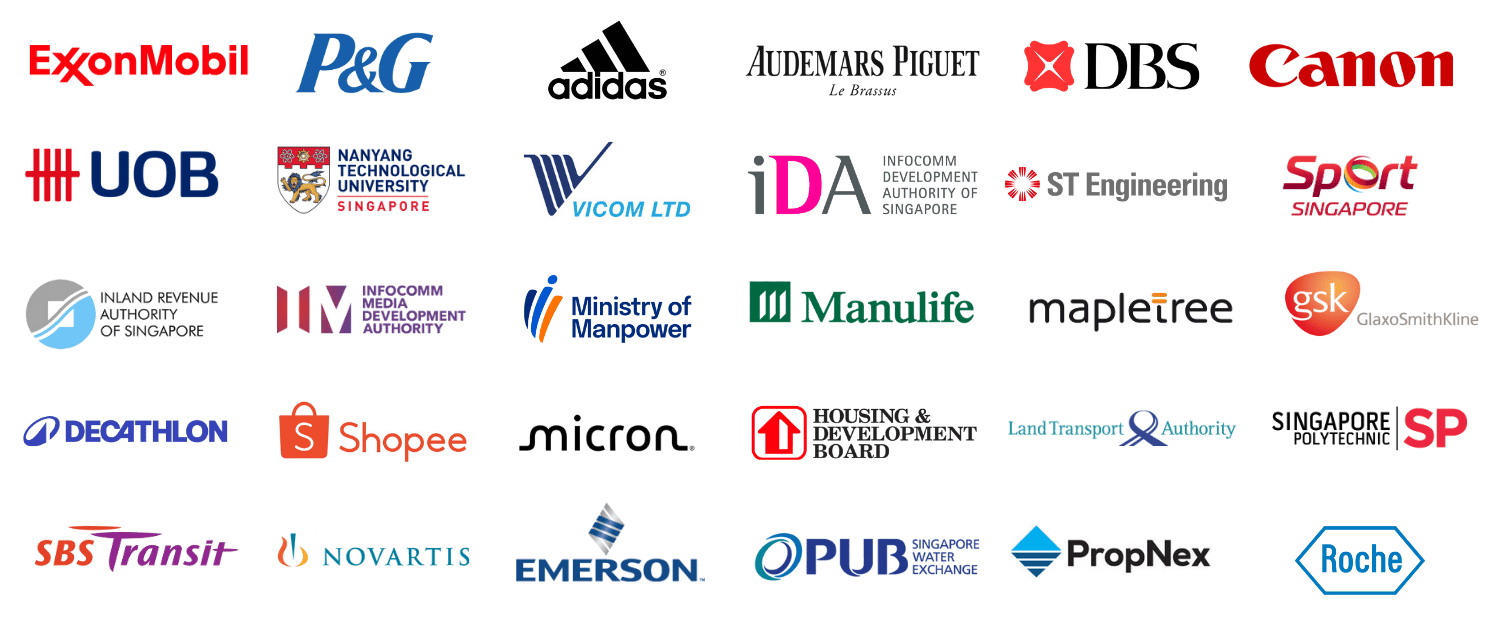 logos of past clients for team building