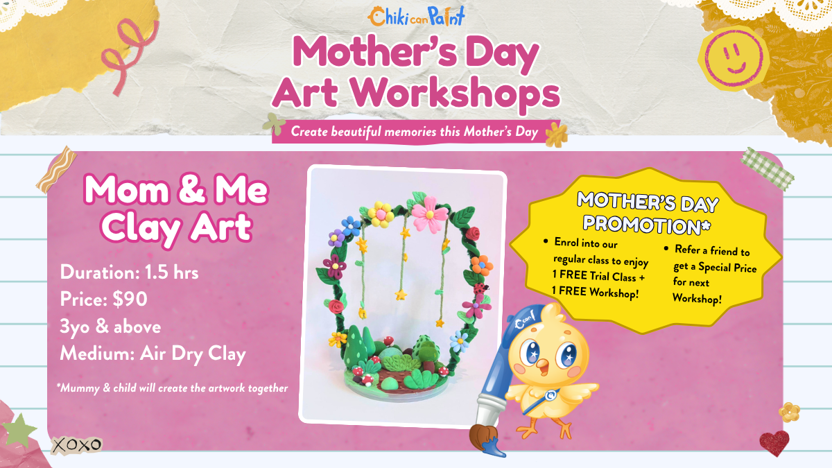 Chiki can Paint Art School 800wX450h Mothers Day dedicated webpage