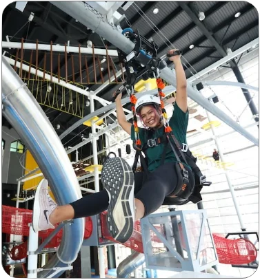Adventure HQ 29 Swing on our indoor Roll Glider.