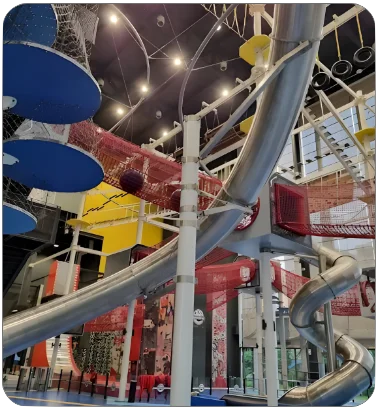 Adventure HQ 30 Take a slide down our 14m indoor slide.