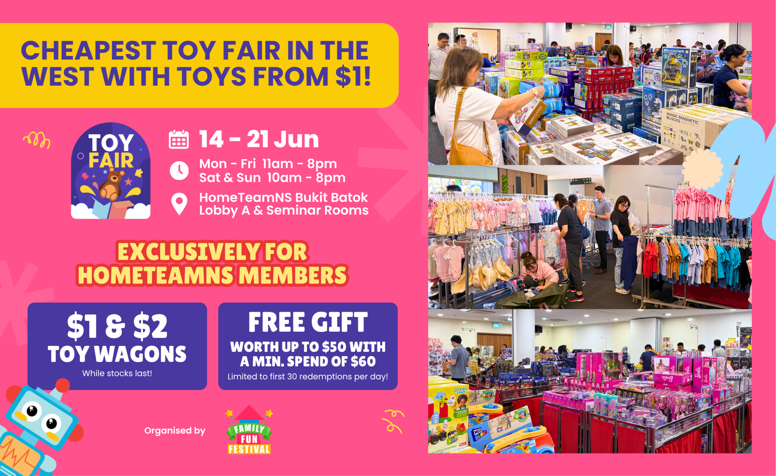 $1 Cheapest Toy Fair at HomeTeamNS Bukit Batok