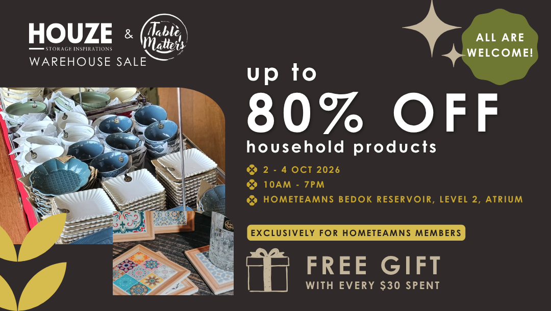 Bedok Reservoir Clubhouse 22 $1 Household Fair at HomeTeamNS Bedok Reservoir | 2 - 4 Oct 2026