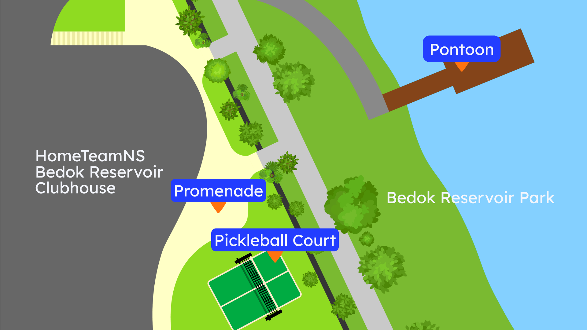 Pickleball at HomeTeamNS Bedok Reservoir Pickleball Map 2