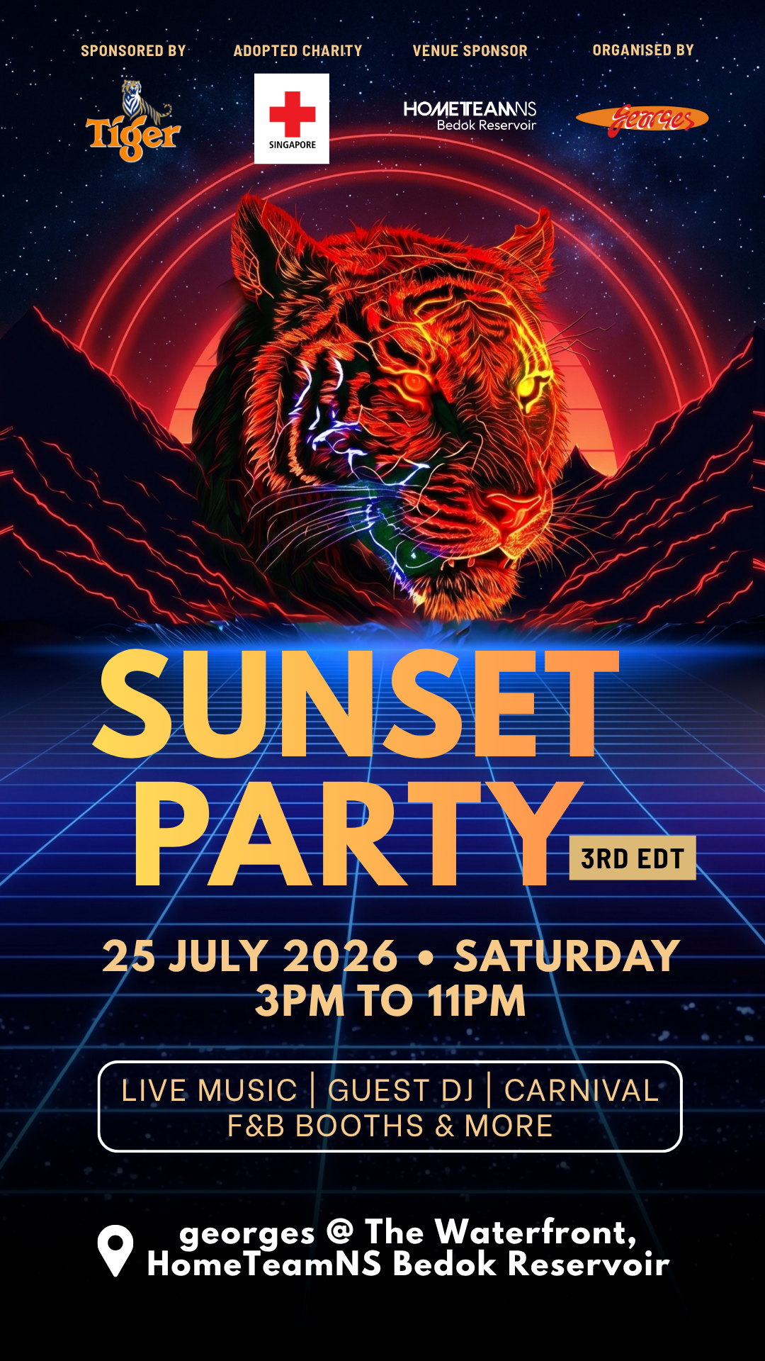 Sunset Party at HomeTeamNS Bedok Reservoir Sunset Party X georges Marketing mobile