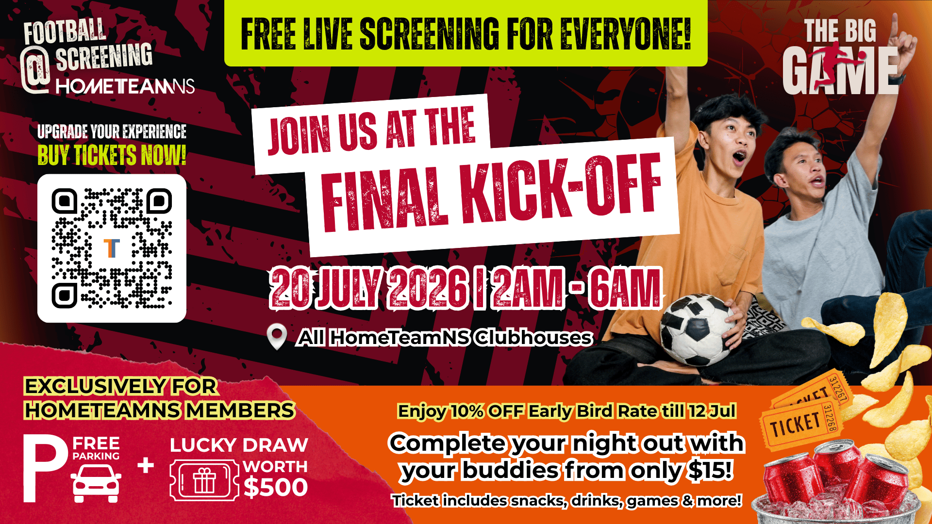 Join us for the final yet biggest match of the season at HomeTeamNS on 20 July!